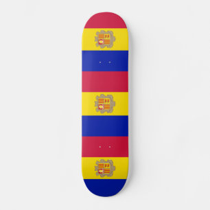 Skate Bandeira patriótica de Andorra