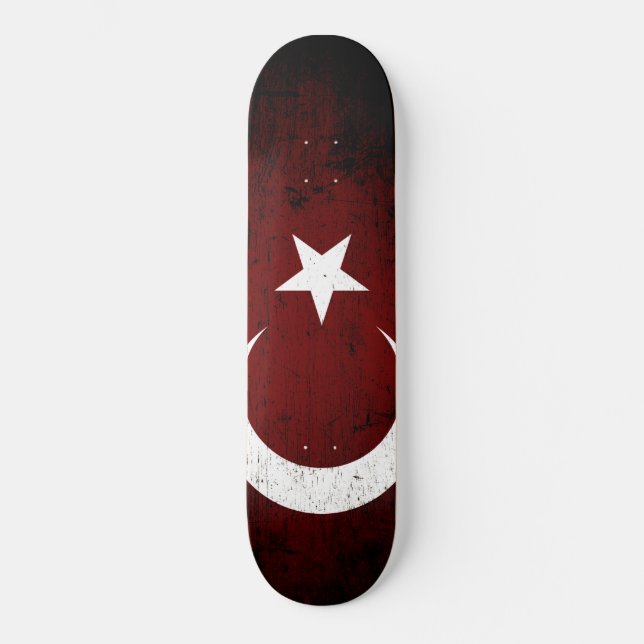 Skate Bandeira preta de Turquia do Grunge (Frente)