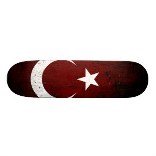 Skate Bandeira preta de Turquia do Grunge