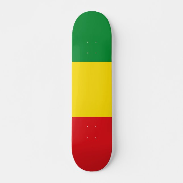 Skate Bandeira Rastafarian Rasta Etiópia (Frente)