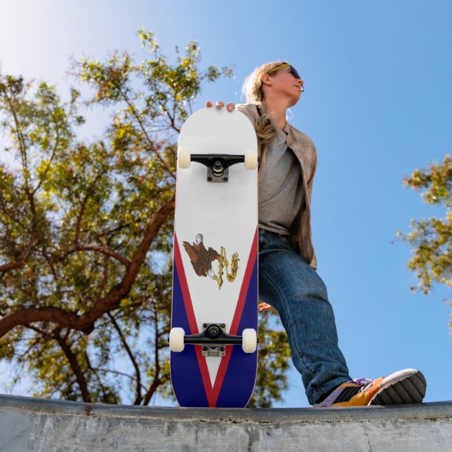 Skate bandeira Samoa Americana (Ao ar livre 1)