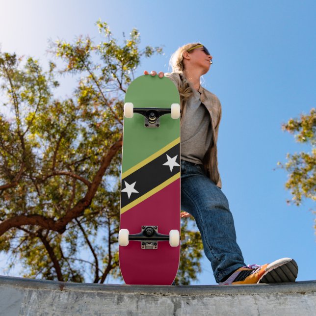 Skate bandeira santo Kitts e Nevis (Ao ar livre 1)