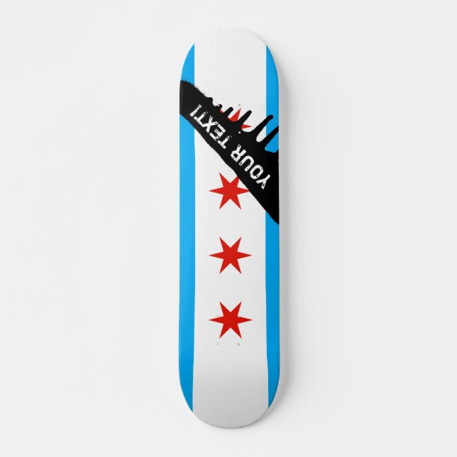 Skate Bandeira tradicional de Chicago (Frente)