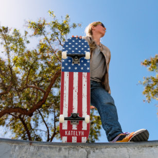 Skate Bandeiras Americanas Destroem Crianças Personaliza