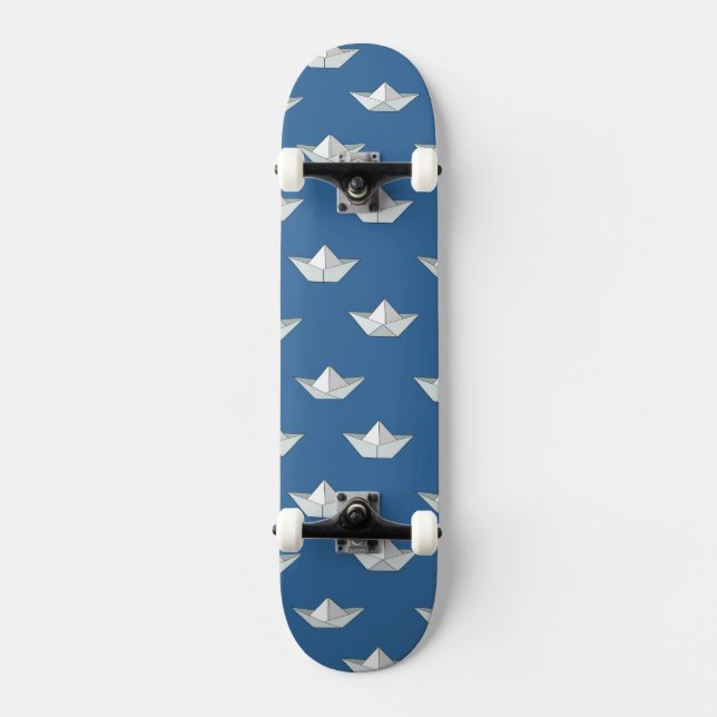 Skate Barcos de Origami no teste padrão da água (Frente)