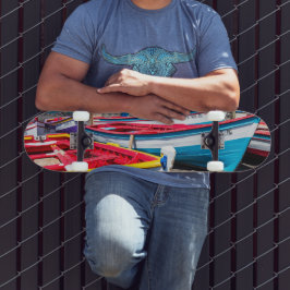 Skate Barcos de Pesca Coloridos, Cabo Verde