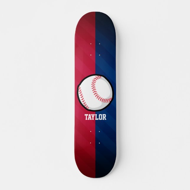 Skate Baseball; Vermelho, Branco e Azul (Frente)
