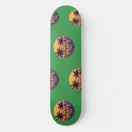 Skate Batidas de Pôr do Sol Retrô Somente Palmeiras Vint