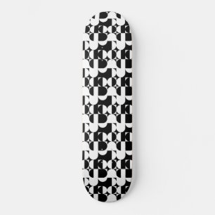 Skate Bauhaus Style Black And White Geometric Retro