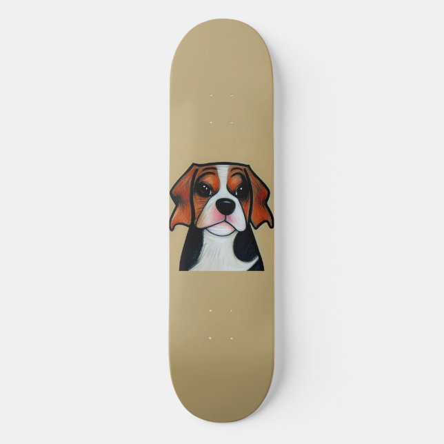Skate Beagle - Quadro de desenho animado (Frente)