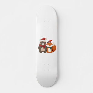 Skate Bear e Raposa Cubra de Natal/Inverno