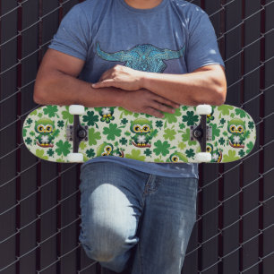 Skate Bebê Coruja Fofo St Patrick Desenho Animado