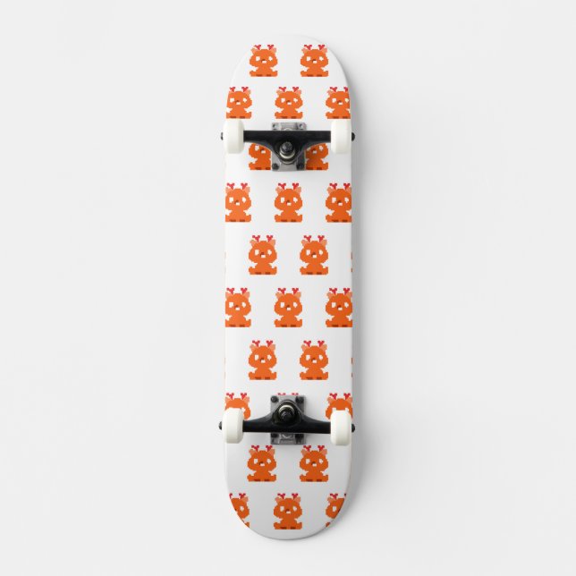 Skate Bebê de veado pixelado fofo (Frente)