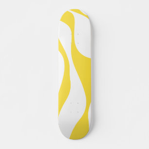 Skate Bei e Fluxo 4 em amarelo-limão e branco