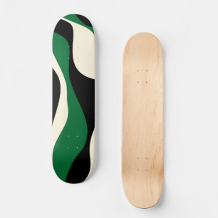 Skate Bei e Fluxo 4 em Verde, Creme e Preto