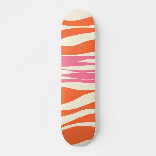 Skate Bei e Fluxo - Rosa, Laranja e Creme (Frente)