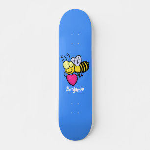 Skate Bela engraçada bonita com ilustração cardíaca