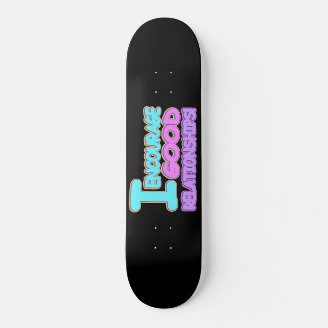 Skate Bela expressão Design BOM RELACIONAMENTO". Comprar (Frente)
