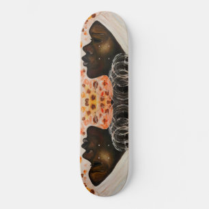 Skate Beleza Africana - Pintura Watercolor -