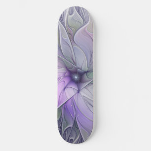 Skate Beleza Impressionante Flor de Arte Fractal Abstrat