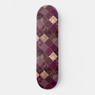 Skate Belo Burgundy Wine Purple Diamond Patwork