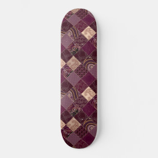 Skate Belo Burgundy Wine Purple Diamond Patwork