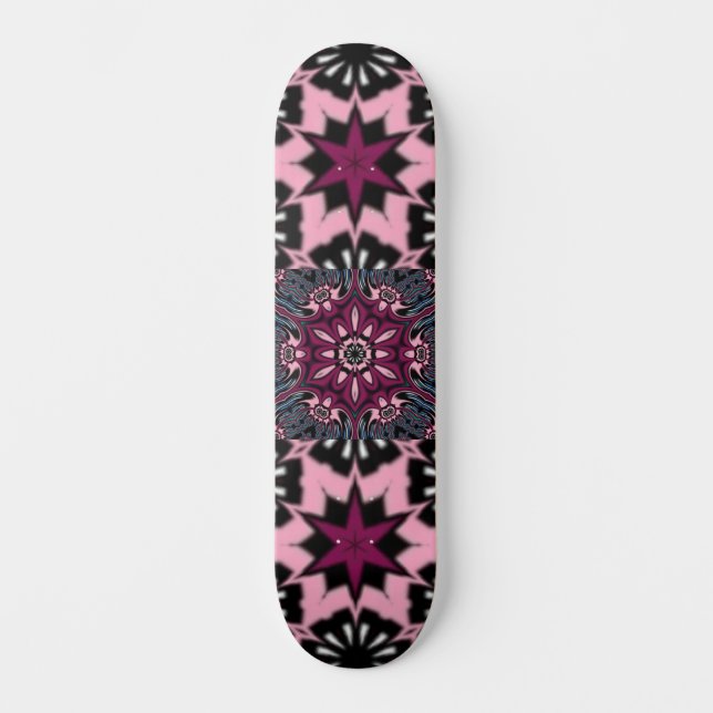 Skate Belo design de flor de Mandala (Frente)