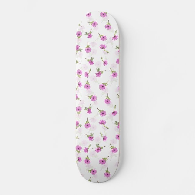 Skate Belo Design de margarida roxa Lavanda (Frente)