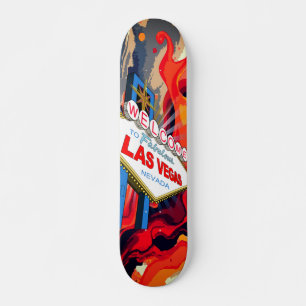 Skate Bem-vindo ao Abstrato do Letreiro de Las Vegas Nev