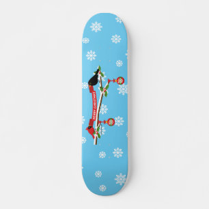 Skate Bico-Negro E Cardeal Em Ramificação - MERRY XMAS