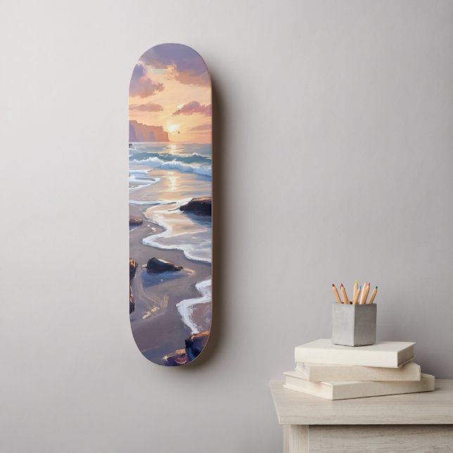Skate Big Sur, California Coastal Art Painting (Arte de parede)