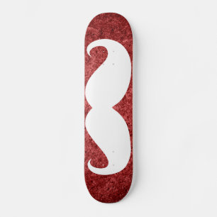 Skate Bigode branco engraçado 21