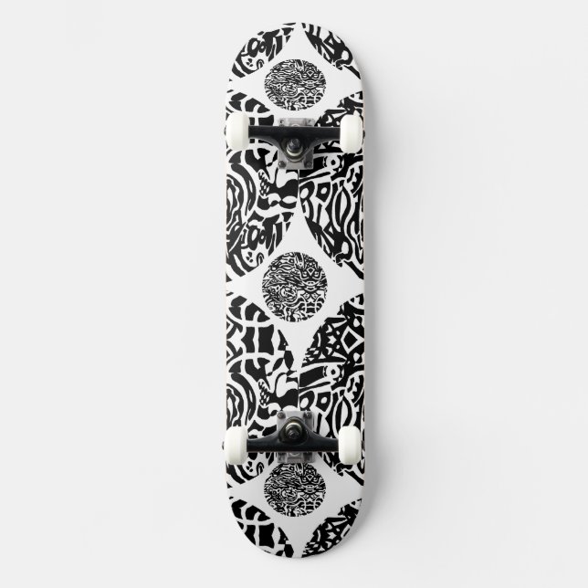 Skate "Bird Creature" B&W Abstract (Frente)