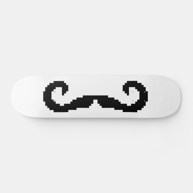 Skate Bit Pixel Handlebar Mustache (Horz)
