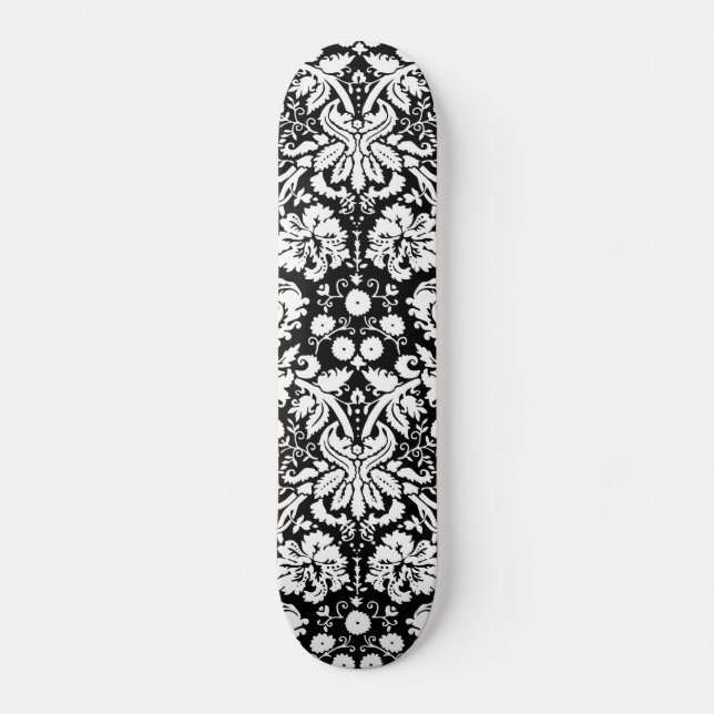 Skate Black and white damask pattern (Frente)