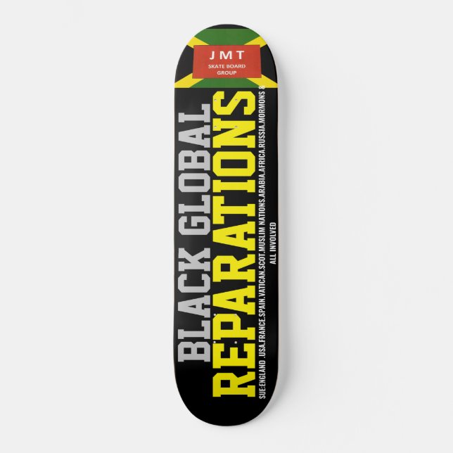 Skate BLACK GLOBAL REPARATIONS (Frente)