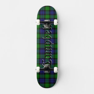 Skate Black Watch Campbell Tartan - Padrão de Xadrez esc