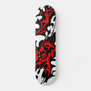 Skate Blades de tatuagem tribal (vermelho e preto)