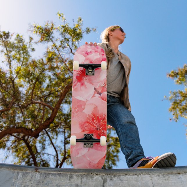 Skate Bliss do Flor de Cereja da Aquarela (Ao ar livre 1)