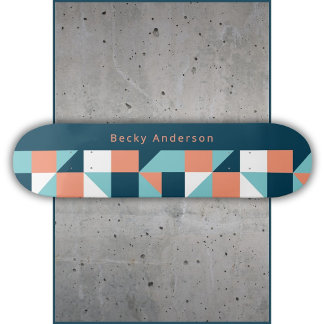 Skate Blocos Retro Decorativos e Nome