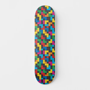 Skate Blocos Retro Tetris Padrão Sem Costura