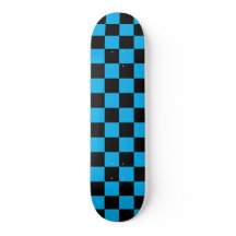 Blue and Black Checkered Print