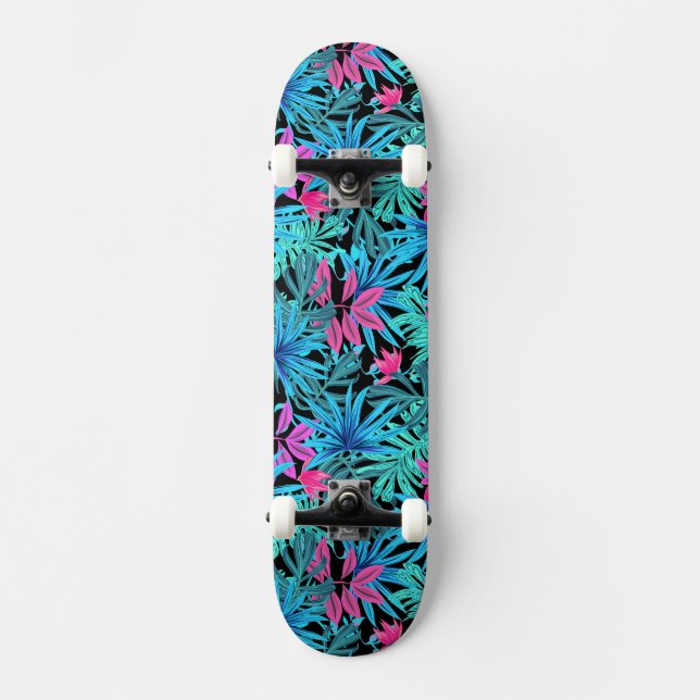 Skate Blue and Pink Tropical Leaves (Frente)