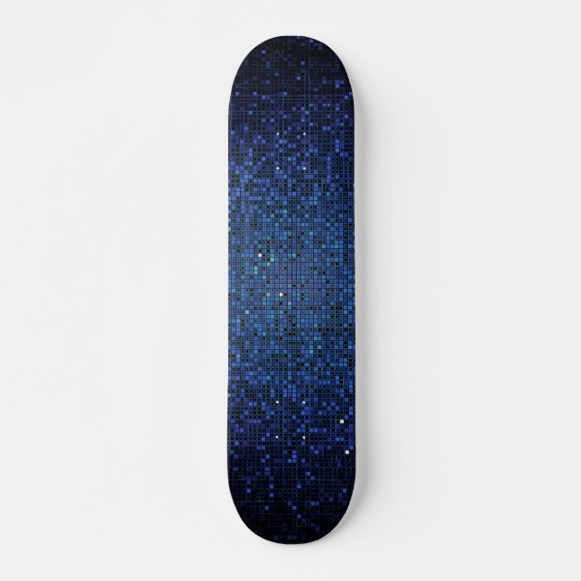 Skate Blue Glitter Sequin Disco - Quadro Escolar Antigo (Frente)