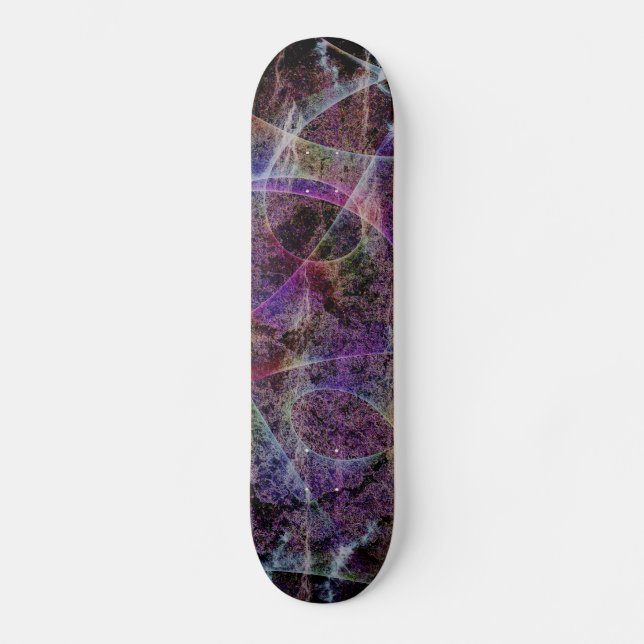 Skate Board com Design Abstrato Roxo (Frente)