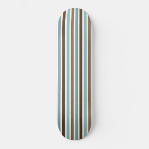 Skate Boho Branco Azul Marrom Listras Geométricas