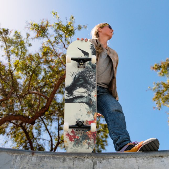 Skate Boho Floral Fox Willife Nature (Ao ar livre 1)