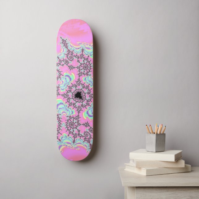 Skate Boho Hippie Unicorn Pastel Mandelbrot Fractal (Arte de parede)