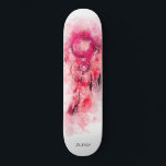 Skate *~* Boho. Tribal Shamanic Sagrado. Dream Catcher<br><div class="desc">* Western BOHO American Watercolor Abstrato Dream Catcher Journey com adoráveis penas como símbolo Shamanic para um Nativo Americano Healer Espiritual ou design BOHEMIAM. * . *** As cores são, na sua maioria, cores DEEP PINK RED MAGENTA em BRANCO. Este abstrato de caça e penas modernas, criativas de vassoura e...</div>