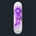 Skate *~* Boho Tribal Shamanic Sagrado. Dream Catcher<br><div class="desc">* Western BOHO American Watercolor Abstrato Dream Catcher Journey com adoráveis penas como símbolo Shamanic para um Nativo Americano Healer Espiritual ou design BOHEMIAM. * . *** As cores são na maioria cores LAVANDAS PURPLE MAGENTA brilhantes em BRANCO. Este abstrato de caça e penas modernas, criativas de vassoura e enraizadas...</div>